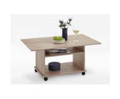 FMD Couchtisch, auf Rollen braun Couchtisch Couchtische eckig Tische