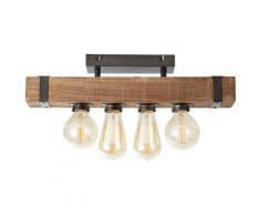 Brilliant Leuchten Deckenleuchte Woodhill, E27, 1 St., Deckenlampe 4flg antik/schwarz braun Deckenleuchten Lampen sofort lieferbar