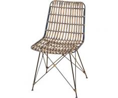 Home affaire Rattanstuhl, Maße (B/T/H): 45/56/84 cm braun Rattanstuhl 4-Fuß-Stühle Stühle Sitzbänke