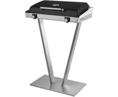 Elektro-Standgrill TEAM KALORIK "TKG EBBQ 1002 L" Kontaktgrill_Standgrill_Tischgrill_Teppanyakigrill grau Stand-Elektrogrills Standgrill