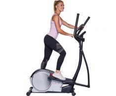 Hammer Crosstrainer-Ergometer CX8 BT, spezielle und innovative Trittplatte für intensives Po-und Beintraining silberfarben Fitness Ausrüstung Sportarten