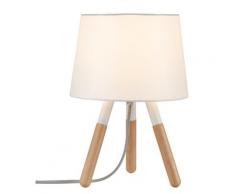 Paulmann LED Tischleuchte Neordic Berit Weiß/Holz, E27, 1 St. weiß Tischleuchten Lampen Leuchten sofort lieferbar