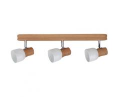 SPOT Light Deckenleuchte SVANTJE, E14, Naturprodukt aus Massivholz, Nachhaltig mit FSC-Zertifikat, Mit flexiblem Spotkopf, Schirm Metall, Made in EU weiß Deckenspots Deckenleuchten Lampen Leuchten
