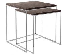 Fink Satztisch LEVIN (Set 2), braun, silberfarben-braun