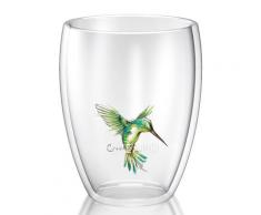 Creano Thermo-Glas, 250 ml, »Kolibri«, transparent, Neutral, transparent/grün