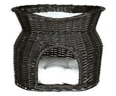 TRIXIE Tierkorb, Korbturm, BxLxH: 54x43x37 cm schwarz Katzenkörbe -kissen Katze Tierbedarf Tierkorb