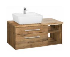Held Möbel Waschtisch Davos Breite 90 cm, braun, wotaneichefb.