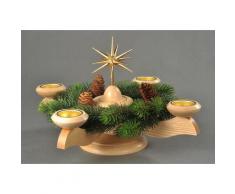 Albin Preissler Adventsleuchter Weihnachtsstern, Ø 29 cm, natur, inkl. Tannenkranz beige Kerzenhalter Kerzen Laternen Wohnaccessoires