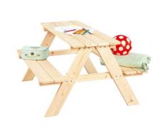 Pinolino Kindersitzgruppe Nicki, Picknicktisch, BxHxT: 90x79x50 cm braun Kinder Kinderstühle Kindermöbel