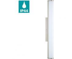 Eglo LED Wandleuchte Badleuchte 1flg Länge 60 cm CALNOVA, weiß, nickelfarben-weiß