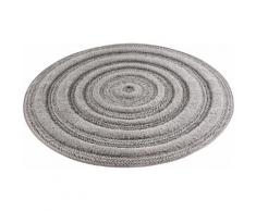 MINT RUGS Teppich Nador, rund, 22 mm Höhe, In- und Outdoor geeignet, Sisal-Optik, Hoch-Tief-Struktur, Für Terasse Balkon, Wohnzimmer grau Esszimmerteppiche Teppiche nach Räumen
