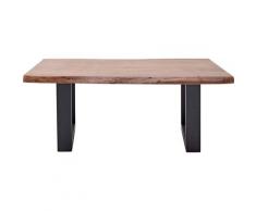 MCA furniture Couchtisch Cartagena, Massivholz mit Baumkante und natürlichen Rissen Löchern braun Couchtische Tische Möbel sofort lieferbar