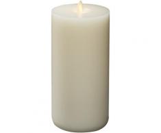 KONSTSMIDE LED-Kerze, (1 tlg.), LED Echtwachskerze, handgegossen cremeweiß, mit 3D Flamme, Docht zur Flamme Funktion, Ausblasfunktion und Touch: AN/AUS Funktion beige LED-Kerze Kerzen Laternen Wohnaccessoires