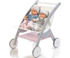 MUSTERKIND Puppen-Zwillingsbuggy Barlia, grau/weiß weiß Kinder Puppenzubehör Puppen Puppenwagen