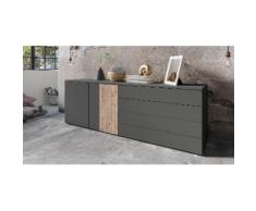 TRENDMANUFAKTUR Sideboard Juno, grau, grau supermatt,grau supermatt -pinienfarben Oslo