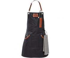GEFU Grillschürze "BBQ", schwarz, schwarz-braun-silberfarben