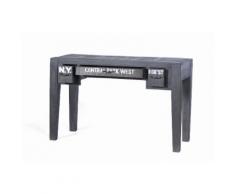 SIT Schreibtisch Bronx, schwarz, antikschwarz