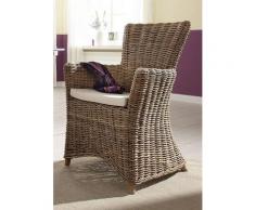 Home affaire Rattanstuhl beige Sessel Hocker SOFORT LIEFERBARE Möbel Stühle