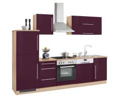 HELD MÖBEL Küchenzeile Samos, ohne E-Geräte, Breite 280 cm lila Küchenzeilen Geräte -blöcke Küchenmöbel Arbeitsmöbel-Sets