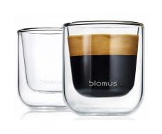 Blomus Espresso-Gläser doppelwandig 2er Set 80 ml NERO, transparent, transparent