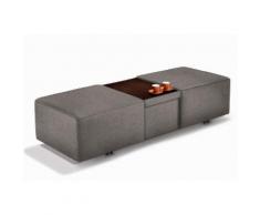 W.SCHILLIG Hocker taboo, ausziehbar, inklusive Zwischenablage braun Polsterhocker Sessel und Sofas Couches