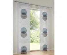 Home Fashion 88662 wollwei/ß 3er-Set Schiebegardinen TIBERIO Scherli blickdicht /& transparent je 245x60 cm
