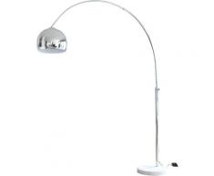 SalesFever Bogenlampe Finn, E27, 1 St., Höhenverstellbar und mit Dimmschalter silberfarben Bogenlampen Stehleuchten Lampen Leuchten