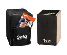 Sela Cajon Primera Bundle, schwarz, Inkl. Rucksack und Sitzauflage; Made in Germany schwarz Schlagzeuge Percussion Musikinstrumente Audio, MP3, Musik Trommeln