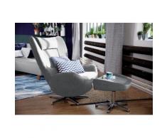 TOM TAILOR Hocker PURE, mit Metall-Drehfuß in Chrom grau Polsterhocker Sessel und Sofas Couches