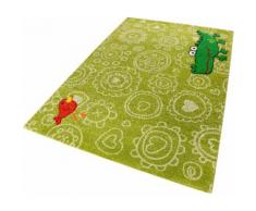 Sigikid Kinderteppich Crocodile, rechteckig, 13 mm Höhe grün