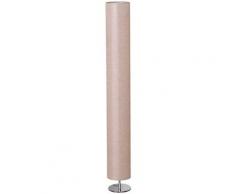SalesFever Stehlampe Natalie, E27, 1 St., Lampenschirm aus Kunststoff mit Stoffbezug, Gestell Edelstahl beige Stehleuchten