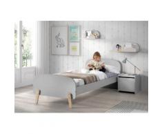 Vipack Kinderbett Kiddy grau Kinder Kinderbetten Kindermöbel