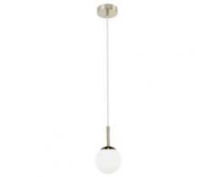 Brilliant Leuchten Gitse Pendelleuchte 1flg messing/weiß, weiß, messing/weiß