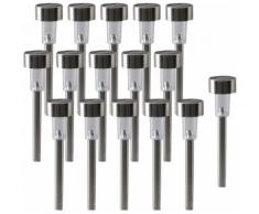 näve LED Gartenleuchte Erdspieß, LED-Board, 16 St., Kaltweiß, Set mit Stück grau Solarleuchten Außenleuchten Lampen Leuchten