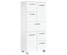 HELD MÖBEL Midischrank Portofino, weiß, weiß/weiß