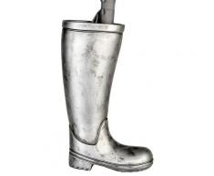 Casablanca by Gilde Schirmständer Regenschirmständer Stiefel, silber, (1 St.), für Regenschirme, Höhe 45 cm, Gummistiefel-Form, aus Keramik silberfarben Ständer, Halterungen Haken Aufbewahrung Ordnung Wohnaccessoires