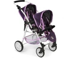 CHIC2000 Puppenbuggy "Tandem-Puppen-Buggy Twinny Stars lila", lila, Unisex, stars lila