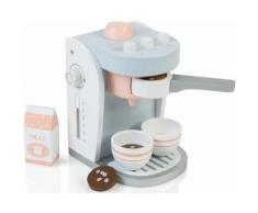 MUSTERKIND Kinder-Kaffeemaschine "Olea weiß/graublau", weiß, Unisex, graublau-weiß