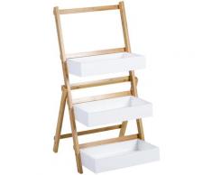 axentia Stufenregal Regal, Bambus, 3 Böden, faltbar braun Badregale Regale