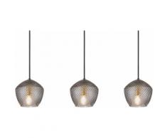 Nordlux Hängeleuchte ORBIFORM, E14, Struktur Glas Schirm, Messing Applikation grau Deckenleuchten SOFORT LIEFERBARE Lampen Leuchten