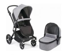 CHIC4BABY Kombi-Kinderwagen Passo, grau, 15 kg, ; Kinderwagen grau Baby Ab Geburt Altersempfehlung