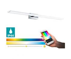 EGLO Spiegelleuchte TABIANO-C, LED-Board, Warmweiß-Tageslichtweiß-Neutralweiß-Kaltweiß, CONNECT, Steuerung über APP + Fernbedienung, BLE, CCT, RGB silberfarben LED-Lampen LED-Leuchten SOFORT LIEFERBARE Lampen Leuchten