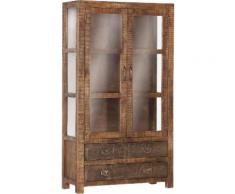 Gutmann Factory Vitrine Oriental, im Lodge-Stil beige Vitrinen