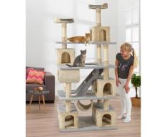 ABUKI Kratzbaum Fluffy, hoch, BxTxH: 81x61x200 cm grau Kratz- Kletterbäume Katze Tierbedarf