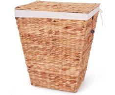 Franz Müller Flechtwaren Wäschebox Wasserhyazinthe (1 Stück) beige Wäschetonnen Wäschekörbe Wäschetruhen Badmöbel Wäschesammler