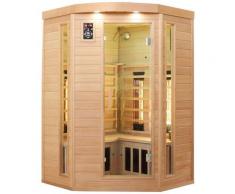 Dewello Infrarotkabine Lakefield 3, für bis zu 2 Personen beige Infrarotkabinen Sauna Bad Sanitär