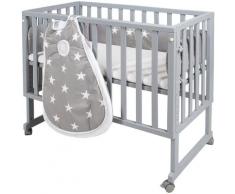 Roba Stubenbett safe asleep 3-in-1 Little Stars 4-tlg, grau, taupe