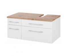 Held Möbel Waschbeckenunterschrank Davos Breite 90 cm, weiß, weiß/weiß
