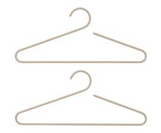 BLOMUS Kleiderbügel Set 2 Garderobenbügel -CURL- Nomad beige Ständer, Halterungen Haken Aufbewahrung Ordnung Wohnaccessoires
