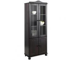 Home affaire Vitrine Mette 4trg Höhe 181 cm, braun, kolonialfarben